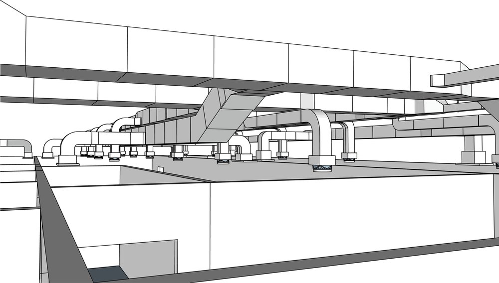 Bim,Air,Ducts,Perspective,Design,3d,Vector,Illustration,Eps,10